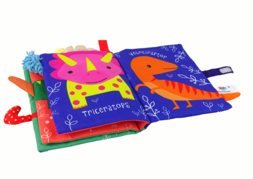 Minkšta dinozaurų knygelė kūdikiams