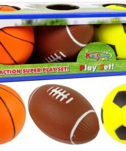 Minkštų sporto kamuolių rinkinys 3in1 – futbolas