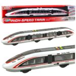 Modernus Fuxing Trains keleivinis traukinys su šviesomis ir garsais