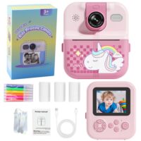 Momentinis fotoaparatas su terminiu spausdintuvu „Unicorn Pink“