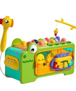 Montessori krokodilo edukacinis veiklos kubas