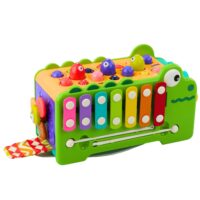 Montessori krokodilo edukacinis veiklos kubas