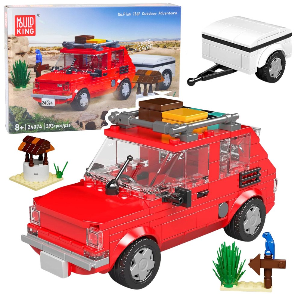 Mold King Fiat 126p haagisega 1:24 &ndash; 393 osa konstruktor