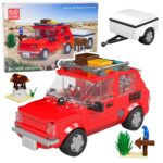 Mould King Fiat 126p su priekaba 1:24 – 393 detalių konstruktorius