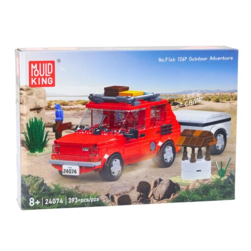 Mould King Fiat 126p su priekaba 1:24 – 393 detalių konstruktorius