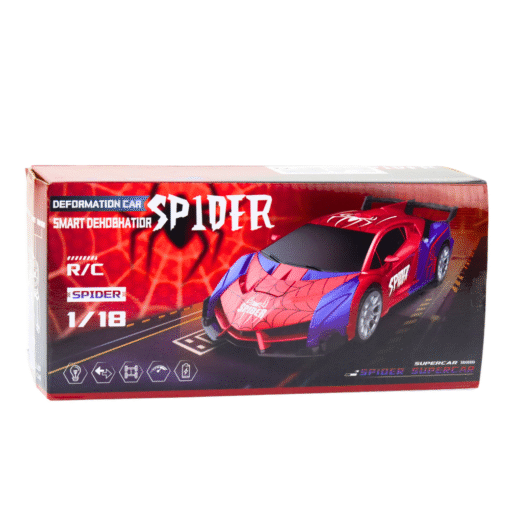 Nuotoliniu būdu valdomas 2in1 „Spider“ automobilis–robotas