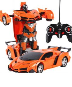 Nuotoliniu būdu valdomas Auto Robot Transformer 2in1 – oranžinis