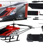 Nuotoliniu būdu valdomas RC sraigtasparnis 70 cm – raudonas