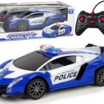 Nuotoliniu būdu valdomas policijos lenktyninis automobilis 1:16