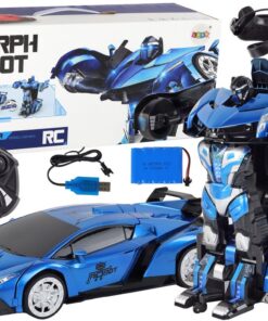 Nuotoliniu būdu valdomas transformuojamas automobilis-robotas 1:10