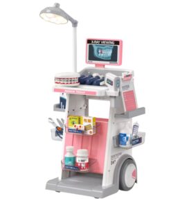 Odontologo rinkinys su medicininiu vežimėliu