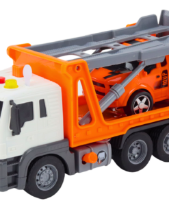 Oranžinis tralas su automobiliu 1:16
