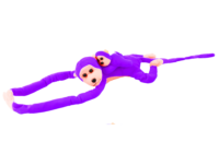 Pliušinė beždžionė su mažyliu violetinė 90 cm