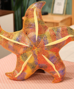 Pliušinė jūrų žvaigždė geltona 45 cm