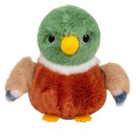 Pliušinė margaspalvė antelė su pakabuku 12 cm