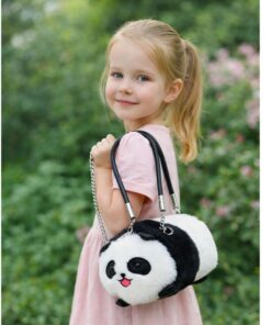 Pliušinė panda rankinė su grandinėle 20 cm