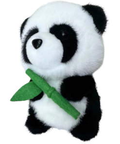 Pliušinė panda su bambuku 18 cm