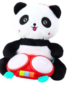 Pliušinė panda su būgneliais žaislas
