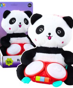 Pliušinė panda su būgneliais žaislas