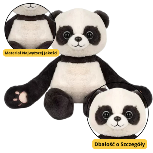 Pliušinė panda su magnetais 23 cm