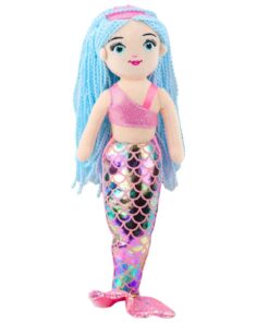 Pliušinė undinėlė su holografine uodega 48 cm