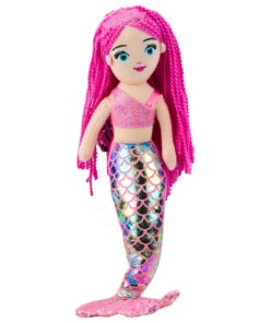 Pliušinė undinėlė su holografine uodega 48 cm