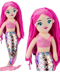 Pliušinė undinėlė su holografine uodega 48 cm