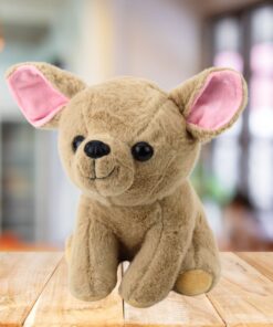 Pliušinis Chihuahua šuniukas smėlinis 22 cm