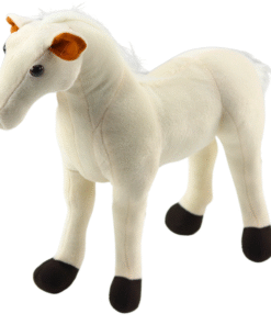 Pliušinis arkliukas baltas 40cm