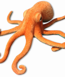 Pliušinis aštuonkojis 55 cm oranžinis