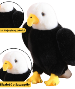 Pliušinis erelis juodai baltas 25 cm