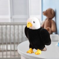 Pliušinis erelis juodai baltas 25cm