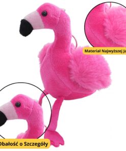 Pliušinis flamingo pakabukas 12 cm