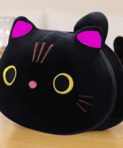 Pliušinis juodas katinėlis 18 cm