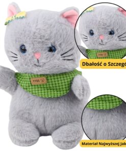 Pliušinis kačiukas su skarele 22 cm