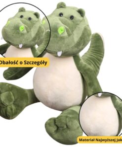 Pliušinis krokodiliukas žalias 25 cm