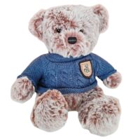 Pliušinis meškinas su mėlynu megztuku 21 cm
