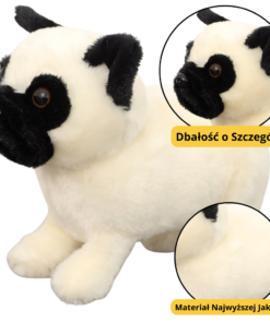 Pliušinis mopsas šuniukas 19 cm
