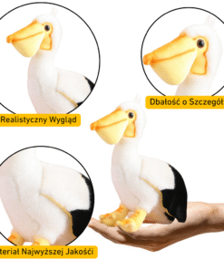 Pliušinis pelikanas baltas 24cm