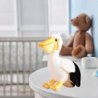 Pliušinis pelikanas baltas 24cm