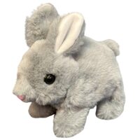 Pliušinis pilkas triušiukas 18 cm