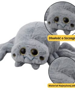 Pliušinis pilkas voriukas 30 cm