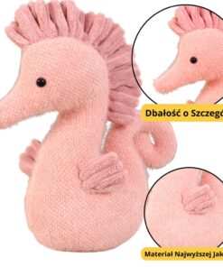Pliušinis rožinis jūrų arkliukas 25 cm