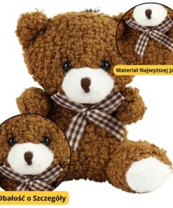 Pliušinis rudas meškiuko pakabukas 8 cm