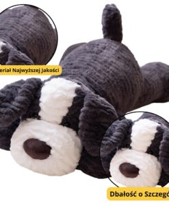 Pliušinis šuniukas tamsiai pilkas 30 cm