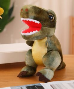 Pliušinis žalias dinozauras su tekstūra 32 cm