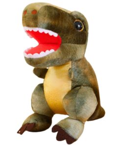 Pliušinis žalias dinozauras su tekstūra 32 cm