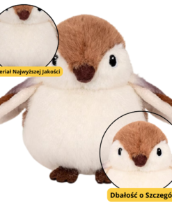 Pliušinis žvirblis su pakabuku 12 cm