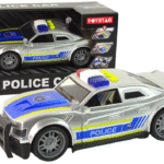 Policijos automobilis su šviesomis ir garsais