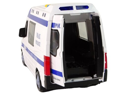 Policijos automobilis su šviesomis ir garsais